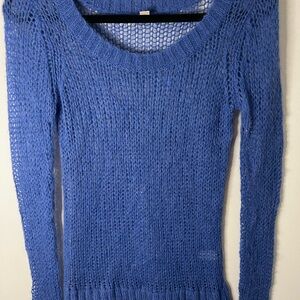 Aerie Vibrant Blue Crew Neck Sweater